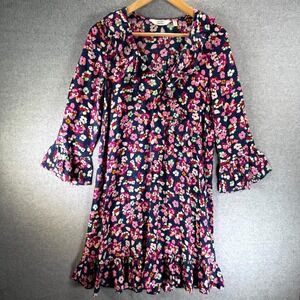 Paris Atelier‎ & Other Stories Midi Dress Women's 2 Multicolor Tie Frill Floral
